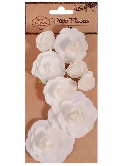 Цветы бумажные микс размеров, 8шт (C26004839W) - фото 4