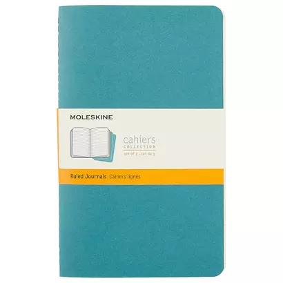 Записная книжка Moleskin Cahier Journal Large, 3 шт, голубой, 40 листов, А5 - фото 1