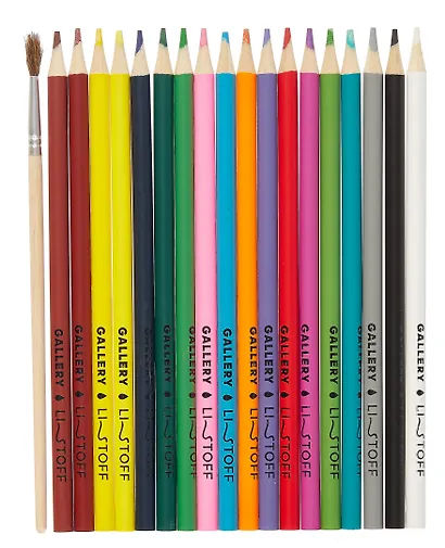 Карандаши цветные 18 цветов, акварельные "Золотая пора", кисточка, Listoff - фото 2