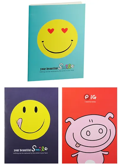 Записная книжка A6 30л лин. "Smile", на скобе, Asac - фото 1