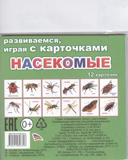 Обучающие карточки. Насекомые - фото 2