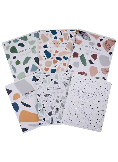 Тетради предметные Be Smart, Terrazzo, 48 листов, 12 штук - фото 5