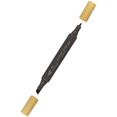 Маркер художественный "Сонет" зеленовато-корич, двухсторон., тонк. и широк.долото, Сонет - фото 2