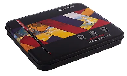Карандаши цветные 48цв "Blackwood Artmate" мет.футляр, супермягкие, утолщ.грифель 4мм, ACMELIAE - фото 2