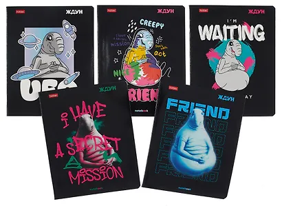 Тетрадь 48л кл. "Ждун" мел.картон, глянц.ламинация, выб.лак, ассорти - фото 1