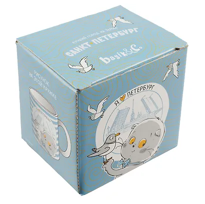 Кружка СПб Басик и чайка (керамика) (330мл) (коробка) - фото 2