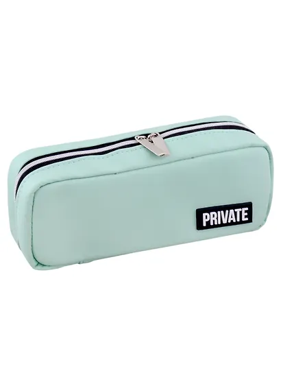 Пенал-косметичка "Private", пастельно-мятный, 21х9х5 см - фото 1