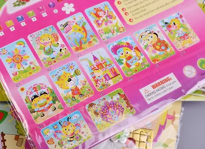 Аппликация блестящими подушечками (пакет) с подв., 12 видов (11-01488-Q) - фото 1