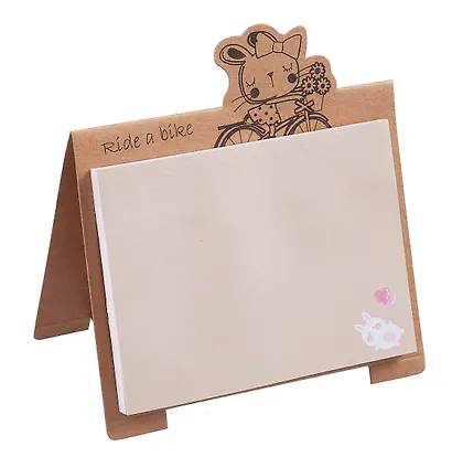 Блок бумаги самоклеящийся 50 листов, "Animals" домик, в ассортименте - фото 3