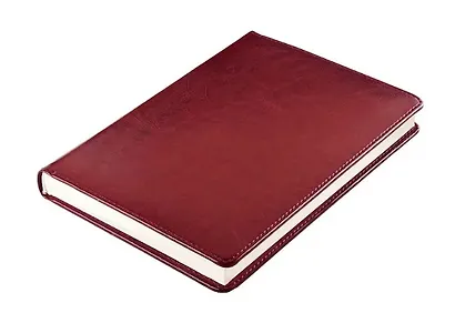 Ежедневник дат. 2026г. А5 176л "Berlin" бордовый, иск.кожа, тв.переплет, обл.поролон, прострочка, ляссе - фото 2