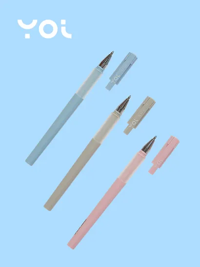 Ручки гелевые синие 12 штук "Spring" 0,7 мм, в ассортименте, Yoi - фото 3