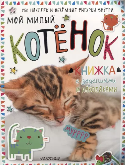 Мой милый котёнок. Книжка с заданиями и наклейками - фото 1