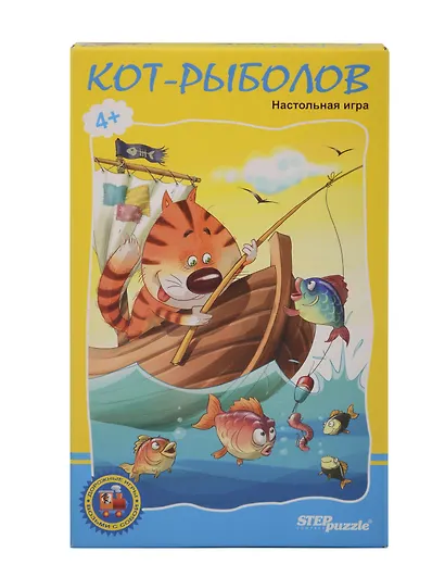 Step puzzle Кот-рыболов 76115 - фото 1
