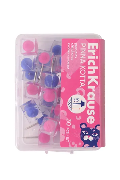 Кнопки силовые 30шт "Pinna Kotta" цветные, пл/уп, Erich Krause - фото 1