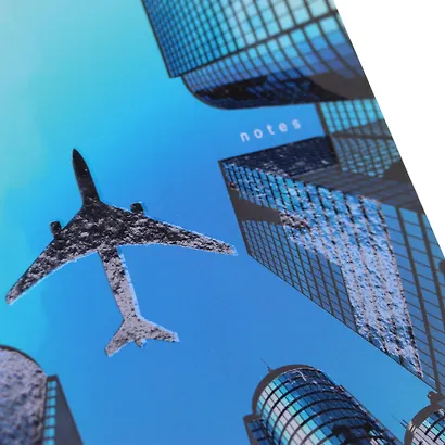 Книга для записей А5 160л кл. "Над городом" 7БЦ, мат.ламинация, выб.лак - фото 5