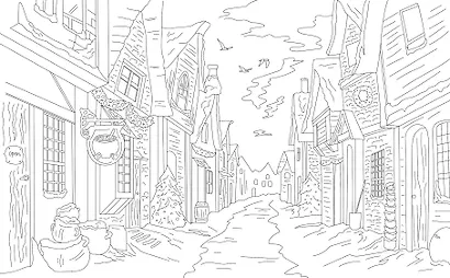 Волшебные уголки Хогвартса. Раскраска по вселенной Гарри Поттера - фото 7