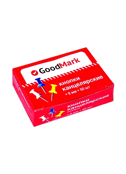 Кнопки гвоздики цветные GoodMark, 50 штук - фото 3