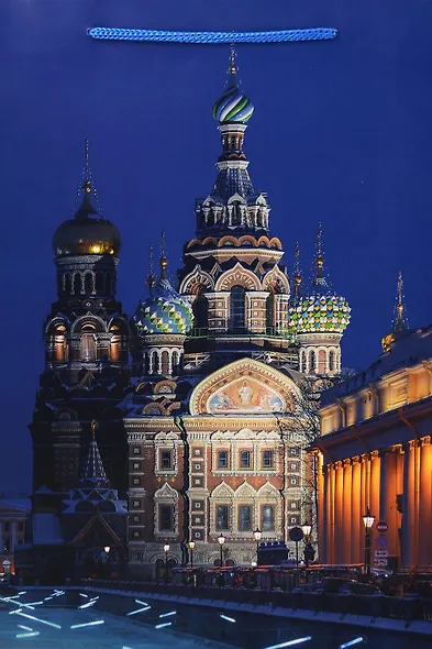 Пакет А4 32*26*10 СПб "Храм Спаса на Крови" фото Демичев П. бум.мат.ламинат - фото 3