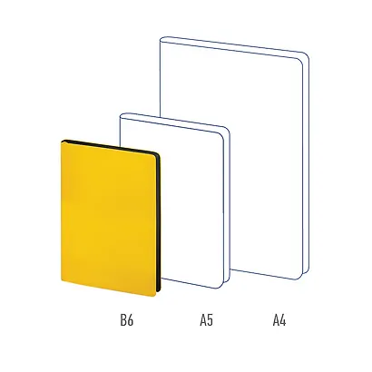 Ежедневник недат. B6 136л "Fuze. Желтый" иск.кожа, цветной срез - фото 4