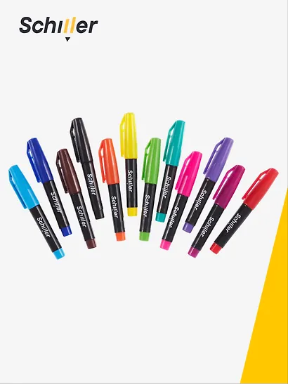Маркеры перманентные мини "ColorBlast", 12 цветов, Schiller - фото 2