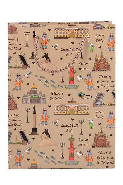 Пакет А6 12*16*6 СПб "Ярошевская. Любимый Петербург" (бум.мат.ламинат) - фото 1