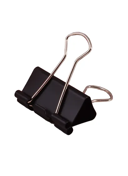 Зажимы для бумаг 25мм 48шт черные - фото 1