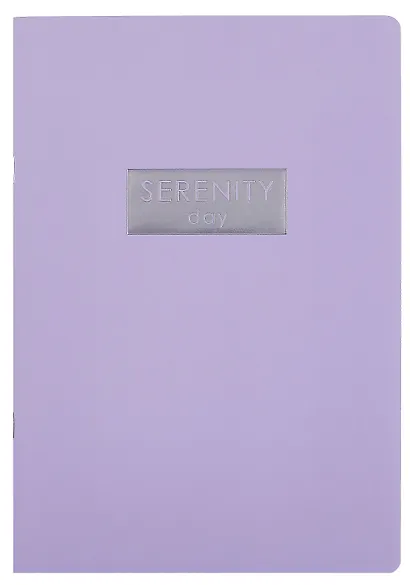 Тетрадь А4 48л кл. "Serenity day" скрепка, мел.картон, выб.лак, печ.пантон, ламинация soft touch, тиснение фольгой - фото 1