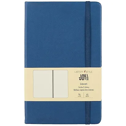 Книга для записей А5 96л тчк. "JOY BOOK. Синий океан" 7БЦ, иск.кожа, тонир.офсет, скругл.углы, ляссе - фото 1