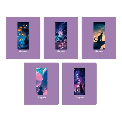 Тетрадь в клетку Listoff, "Total Lilac. Landscapes", 48 листов, в ассортименте - фото 1