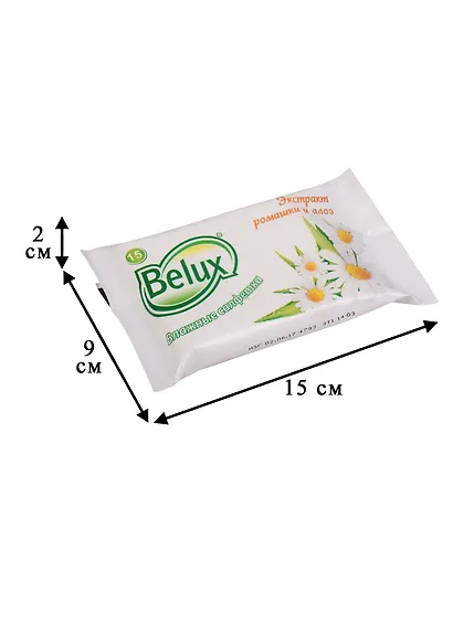 Влажные освежающие салфетки «BELUX mix», 15 шт, 15х20 см - фото 3