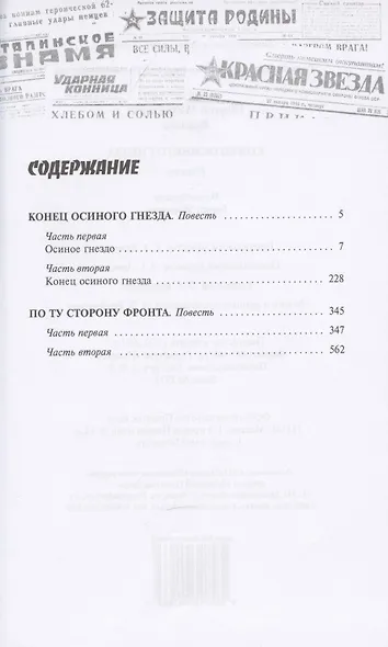 Конец осиного гнезда. По ту сторону фронта. Повести - фото 2