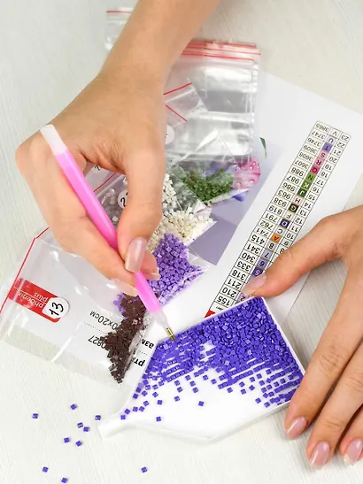 Алмазная мозаика "Кот в шарфе" 30х40 см. - фото 10