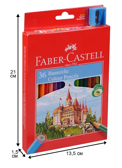 Карандаши цветные Faber-Castell, "Замок", 36 цветов - фото 2