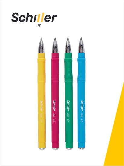 Ручка гелевая сo стираемыми чернилами синяя "Rich" 0,7 мм, в ассортименте, Schiller - фото 2