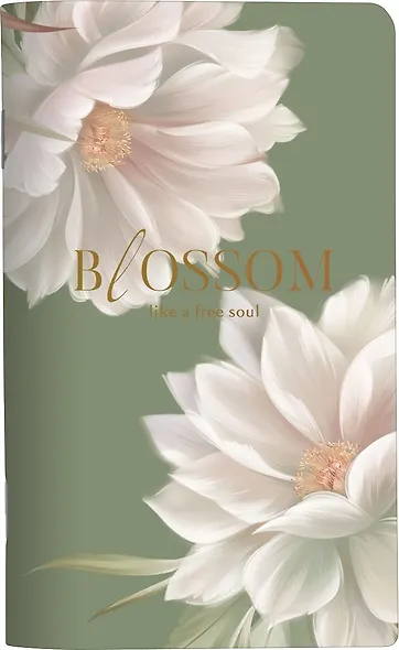 Тетрадь 48л кл. "Blossom", лотосы, карт.обл., ламинация, тиснение золотой фольгой, скрепка - фото 1