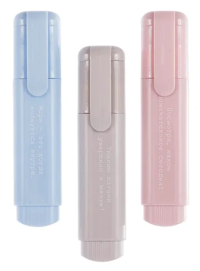 Текстовыделители 03цв "Soul" пл/уп, Be Smart - фото 2