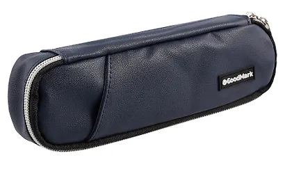 Пенал-косметичка 2 отделения "Private" темно-синий, 22*6*4 см - фото 1