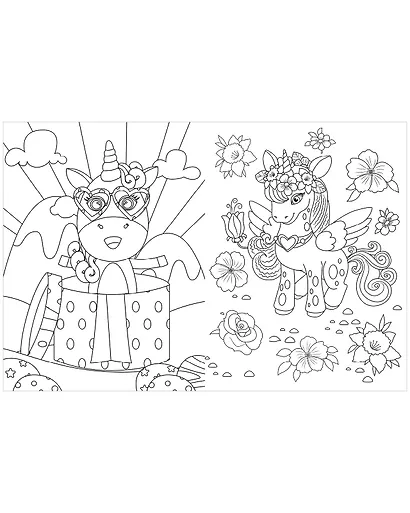 Волшебные единороги. Веселые раскраски - фото 7