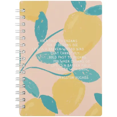 Записная книжка А6 80л кл. "Pastel", лимоны, мягк.переплет, спираль - фото 1