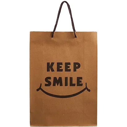 Пакет А4 "KEEP SMILE" черн.шрифт, крафт, нейтр. - фото 2