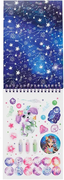 Блокнот для творчества с наклейками и переводными тату "Neo Stars. Терра" А5 - фото 3