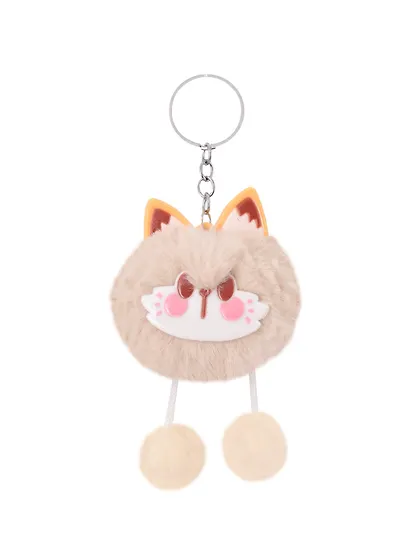 Брелок-помпон Лисичка (искусственный мех) (10 см) - фото 5