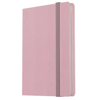 Записная книжка А7 80л лин. "Joy Book. Розовая вуаль" иск.кожа, тонир.блок, скругл.углы, ляссе, резинка, карман на задн.форзаце - фото 1