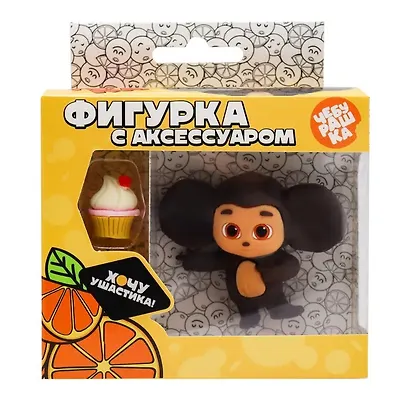 Фигурка Чебурашка, с аксессуаром молочный маффин, Funky Toys, (4х11х13), (CHE2403-2) - фото 2
