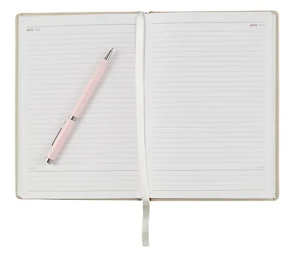 Ежедневник InFolio/Инфолио (14*20см) 352стр., недатированный  Latte твердый переплет с резинкой, бежевый - фото 5