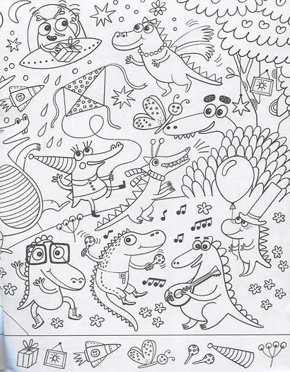 Раскраска-виммельбух "Монстрики". 100+ персонажей - фото 2