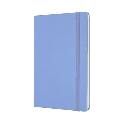 Книга для записей А5, 120 листов в линейку "Classic Large", твердая обложка, голубая гортензия, резинка, ляссе, Moleskine - фото 4