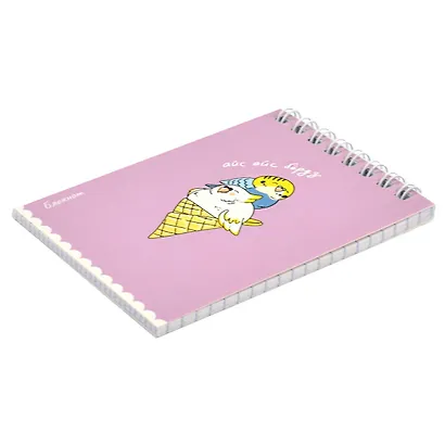 Блокнот А7 40л кл. "ПТИЧКИ" бел.офсет, полноцв.печать, гребень, УФ-лак сплошной - фото 2