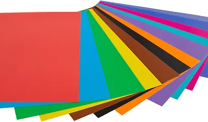 Картон цветной 12 цветов, 12 листов, А4 мелованный, односторонний, в папке, Art idea - фото 4