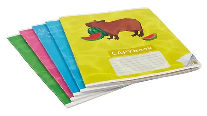 Тетрадь А5 18 листов "Капибары на природе" + ручка гелевая синяя пиши-стирай, + ручка шариковая синяя - фото 4